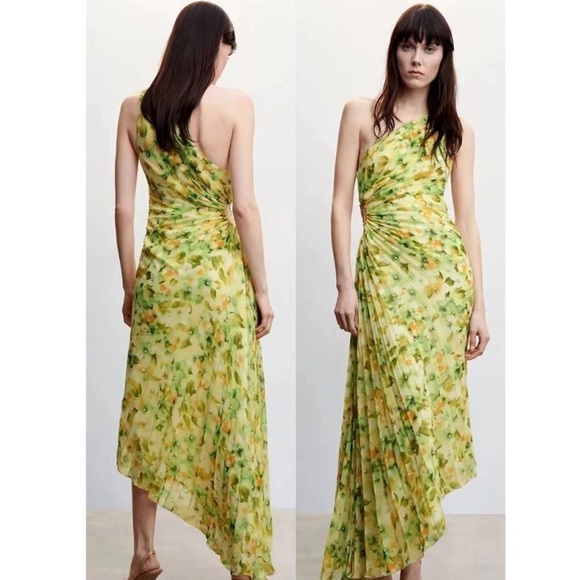 Commense One Shoulder Pleated Maxi Dress - Picture 2 of 2